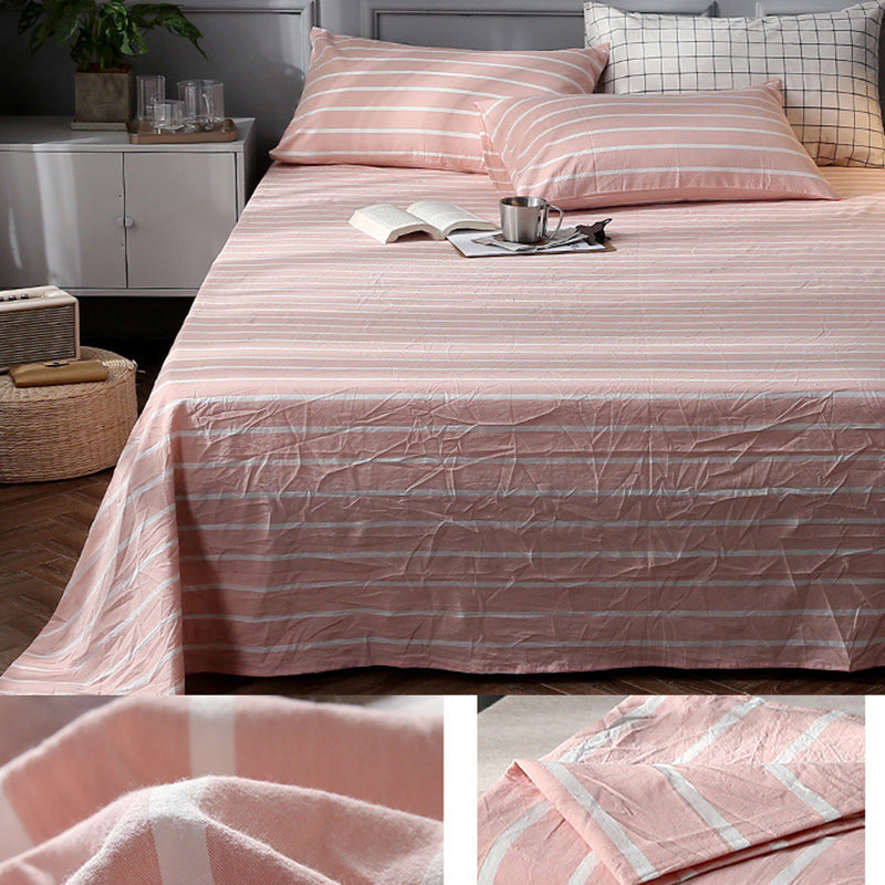 Single Piece Sheet Fade Resistant Queen Breathable Cotton Bed Sheet