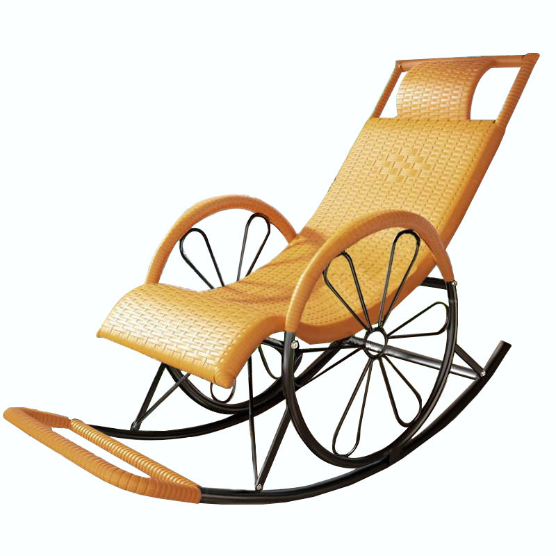 Natural Real Rattan Rocking Chair Lazy Indoor Rocking Chair for Living Room and Bedroom