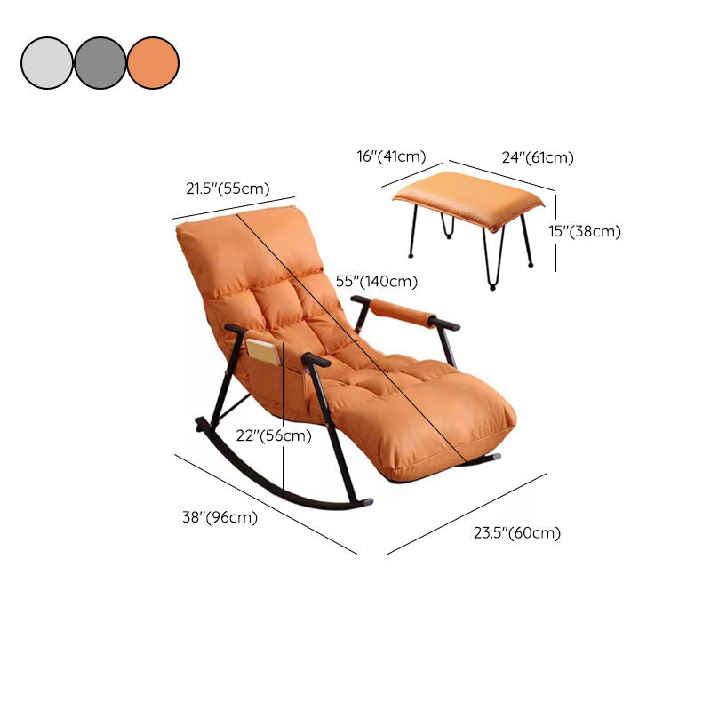 Contemporary Style Sofa Rocking Chair Single Indoor Rocking Chair with Cushion