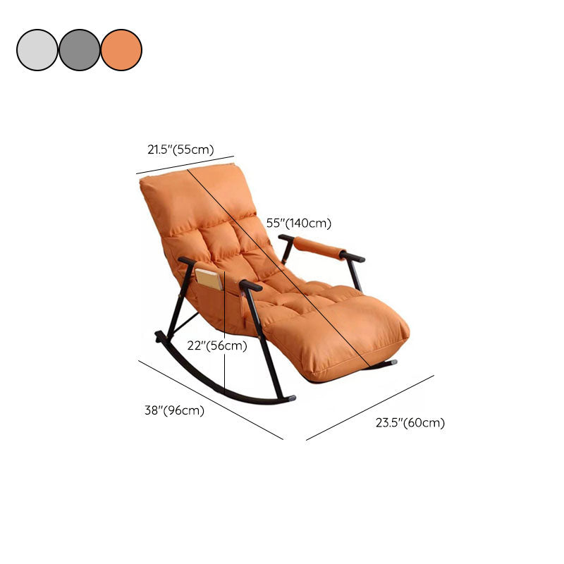 Contemporary Style Sofa Rocking Chair Single Indoor Rocking Chair with Cushion