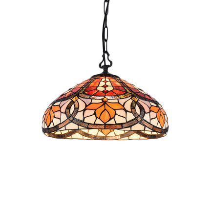 Floral Hanging Hanglik Licht gebrandschilderd glazen schaduw Woonkamer en keukenverlichting met verstelbare kettingen