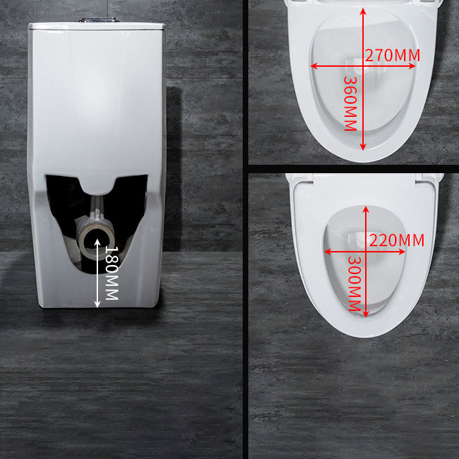 Traditional 1-Piece Toilet Floor Mounted White Urine Toilet for Bathroom