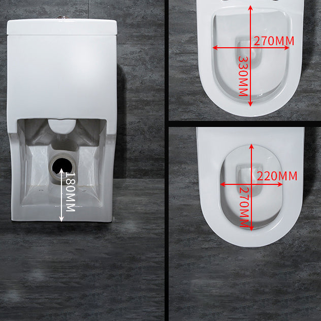 Traditional 1-Piece Toilet Floor Mounted White Urine Toilet for Bathroom