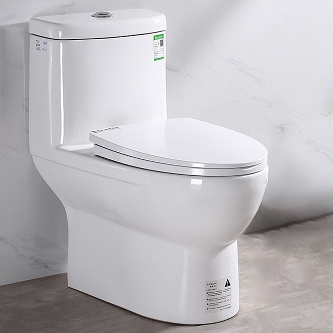 Traditional 1-Piece Toilet White Urine Toilet with Slow Close Seat for Bathroom