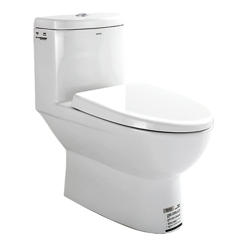 Traditional 1-Piece Toilet White Urine Toilet with Slow Close Seat for Bathroom