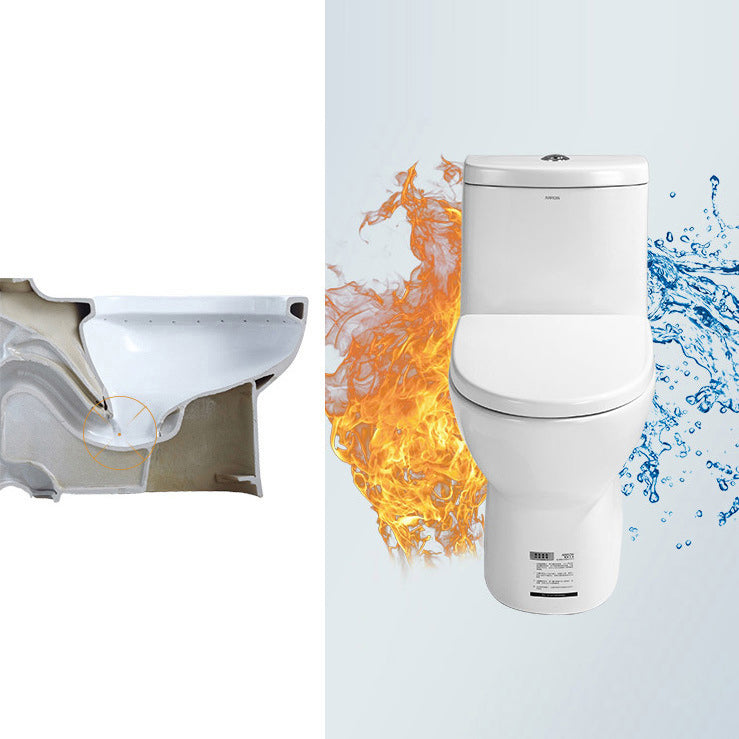 Traditional 1-Piece Toilet White Urine Toilet with Slow Close Seat for Bathroom