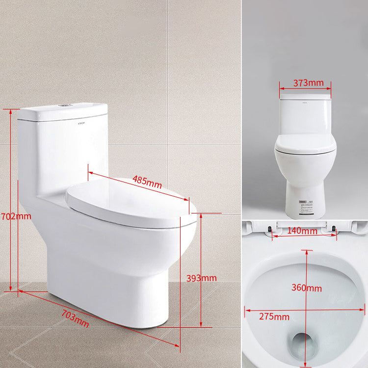 Traditional 1-Piece Toilet White Urine Toilet with Slow Close Seat for Bathroom