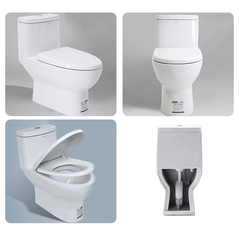Traditional 1-Piece Toilet White Urine Toilet with Slow Close Seat for Bathroom