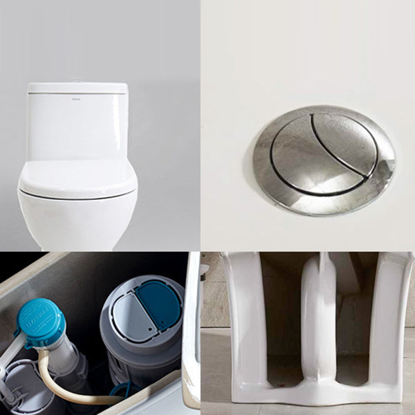 Traditional 1-Piece Toilet White Urine Toilet with Slow Close Seat for Bathroom