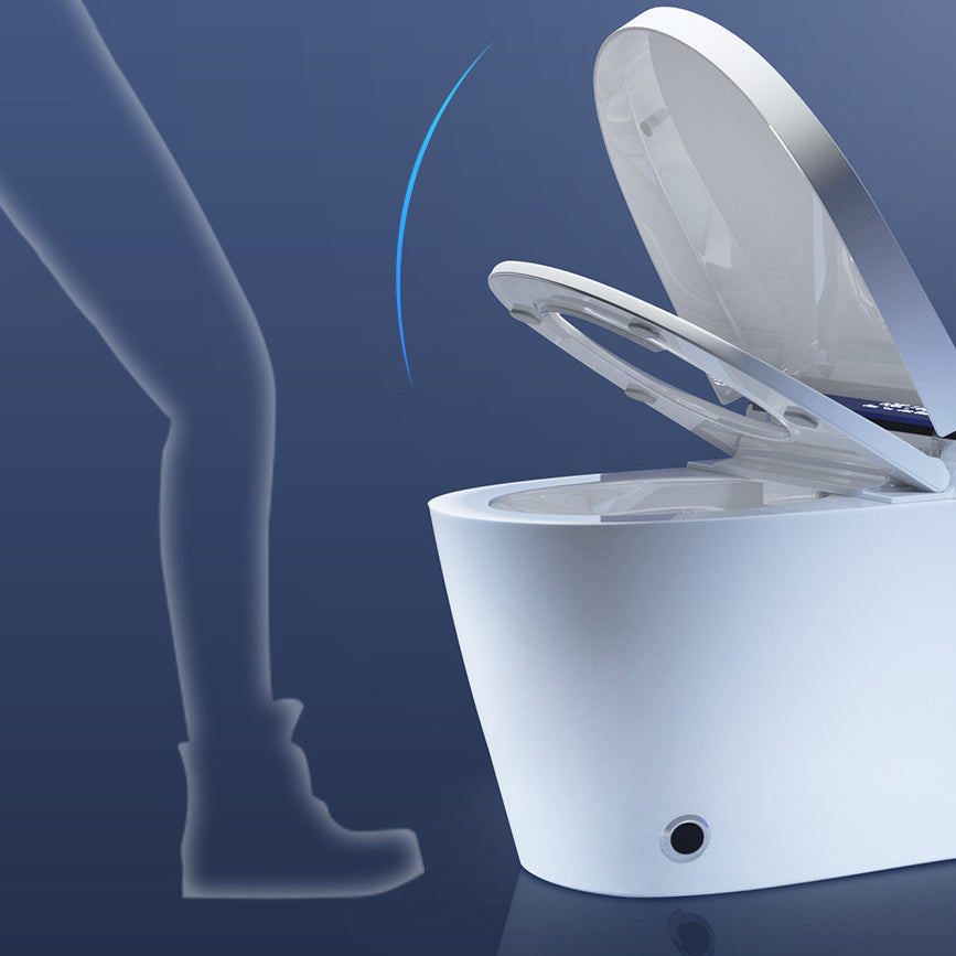 Contemporary One Piece Toilet Concealed Tank Toilet Bowl with Seat for Washroom