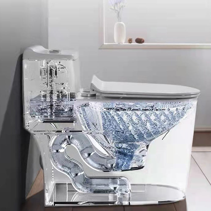 Modern All-In-One Toilet Bowl Floor Mounted White Urine Toilet with Seat for Bathroom
