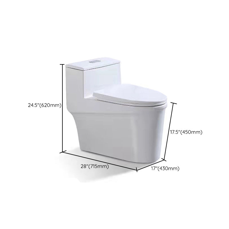 Modern All-In-One Toilet Bowl Floor Mounted White Urine Toilet with Seat for Bathroom