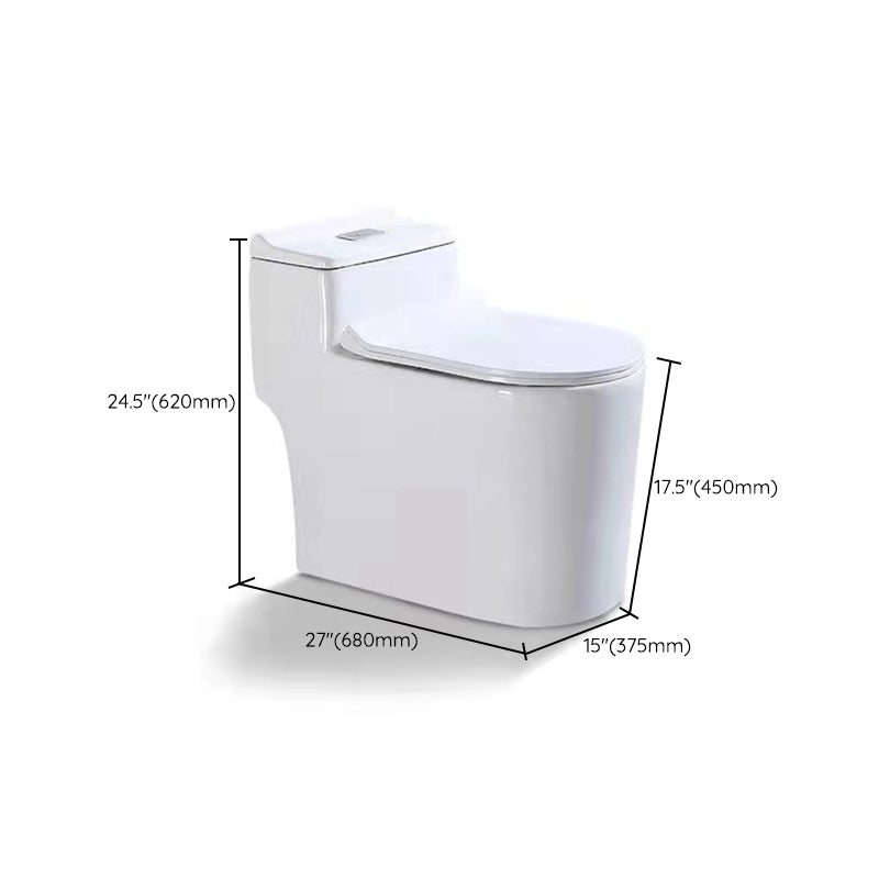 Modern All-In-One Toilet Bowl Floor Mounted White Urine Toilet with Seat for Bathroom