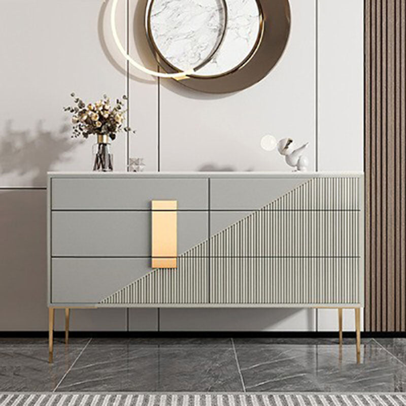 15.6-inch Width Classic Glam Dresser Stone Storage Chest with 3/6 Drawers