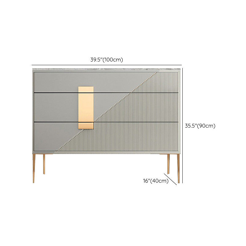 15.6-inch Width Classic Glam Dresser Stone Storage Chest with 3/6 Drawers