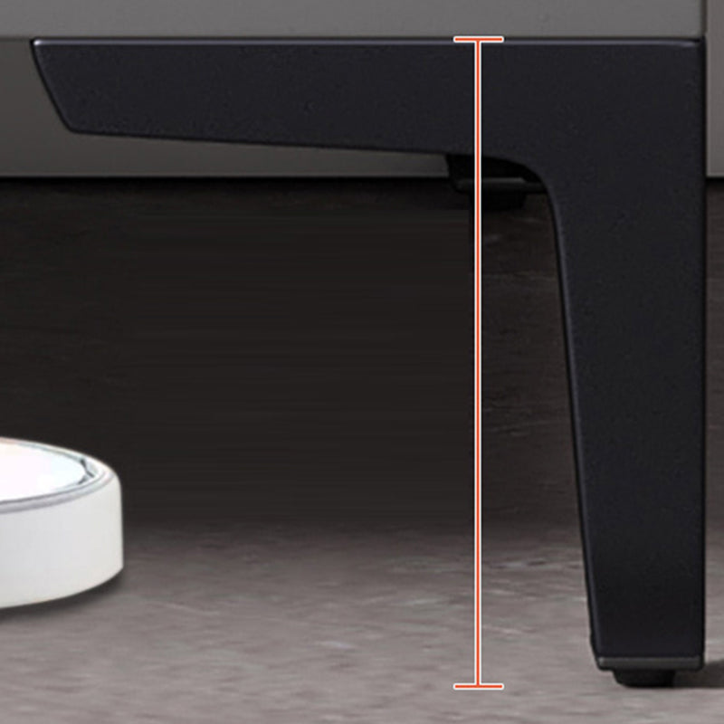 Contemporary Storage Chest Engineered Wood Bedroom Chest in Gray with Drawers