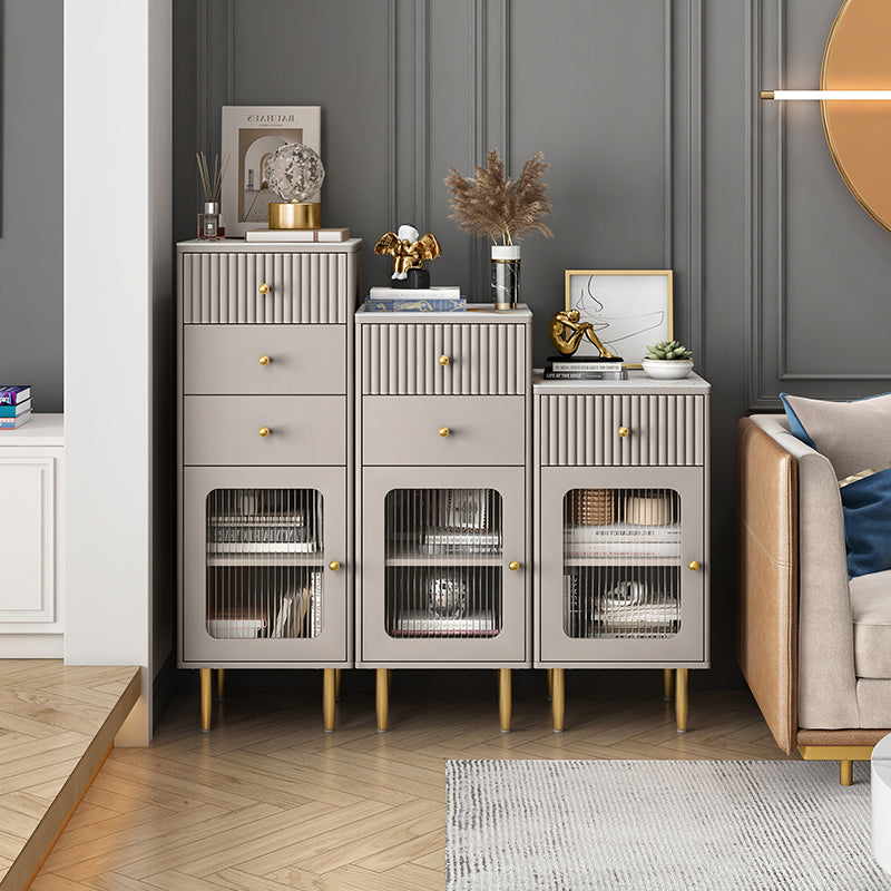 Glam Combo Dresser Stone Vertical Storage Chest Dresser for Bedroom