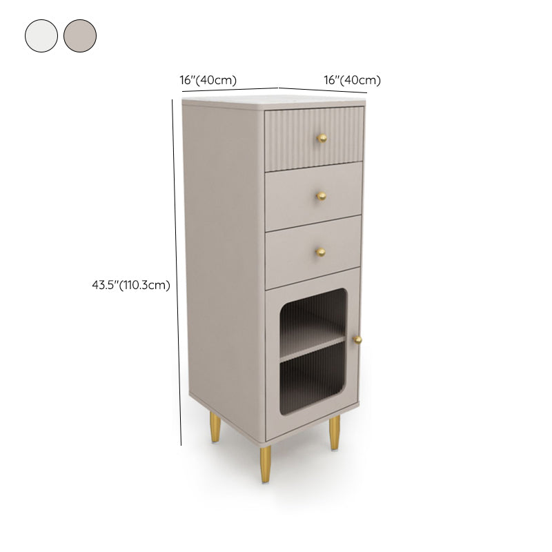 Glam Combo Dresser Stone Vertical Storage Chest Dresser for Bedroom
