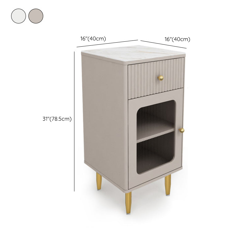 Glam Combo Dresser Stone Vertical Storage Chest Dresser for Bedroom