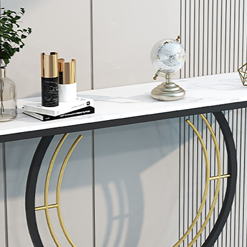 Modern Rectangle Console Table Antique Finish Console Sofa Table