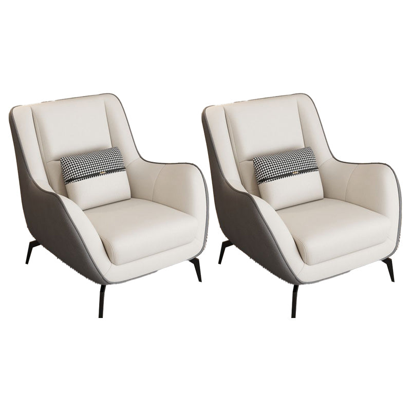 Mid-Century Modern Accent Chair Cushion Back Basic Four Legs Arms Included Armchair