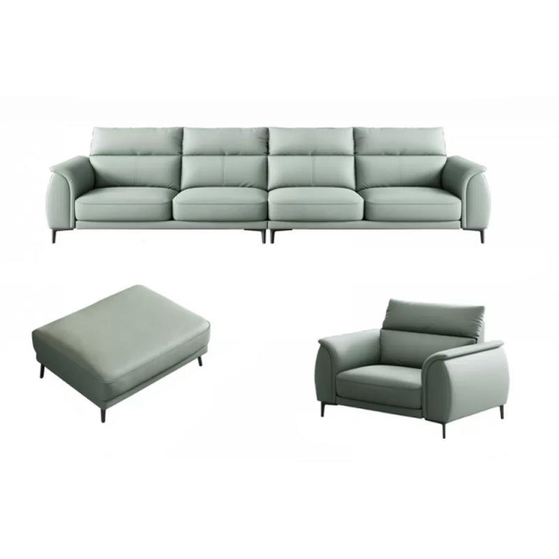 Industrial Sectional Sofa Green Pillow Top Arm Sofa for Living Room