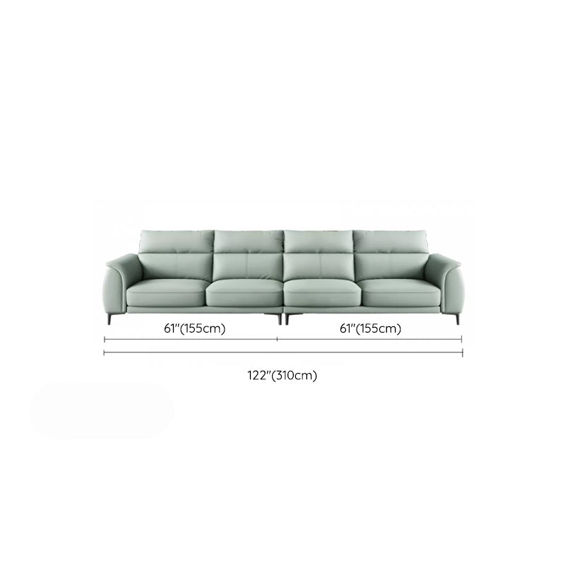 Industrial Sectional Sofa Green Pillow Top Arm Sofa for Living Room