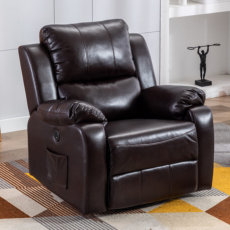 Traditional 35.43" Wide Standard Recliner Swivel Base Recliner Chair