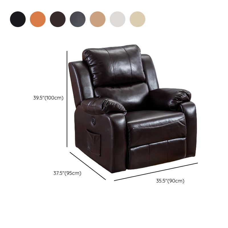 Traditional 35.43" Wide Standard Recliner Swivel Base Recliner Chair