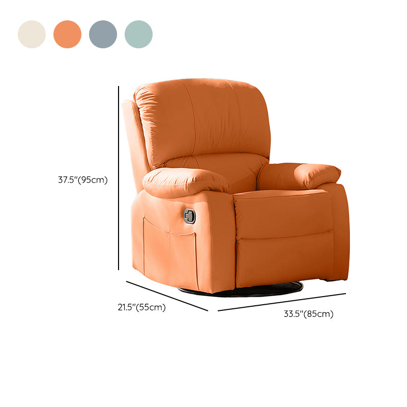 Modern Faux Leather Standard Recliner Swivel Rocker Recliner Chair