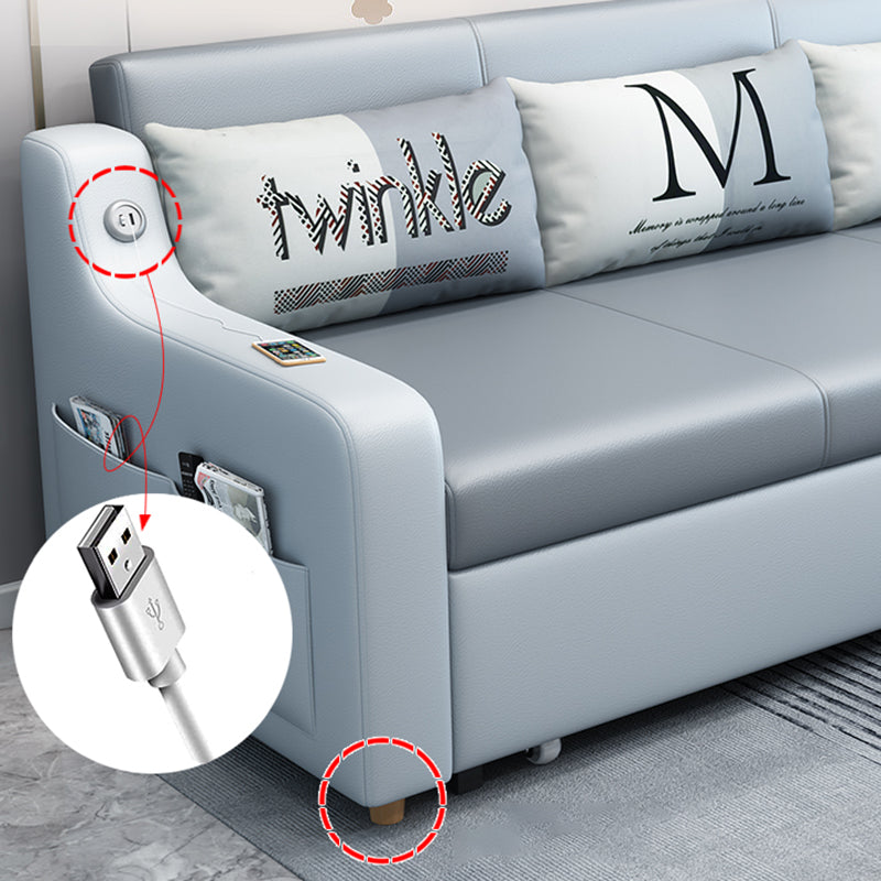 31" Wide Scandinavian Sofa Bed Detachable Mattress Sleeper Sofa