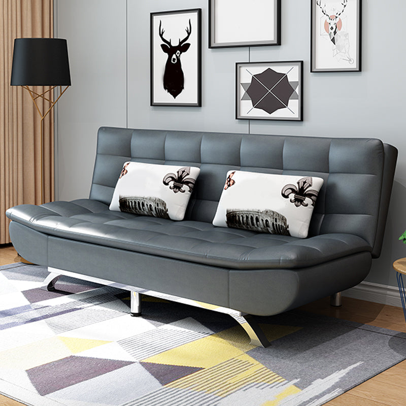Pillow Included Sofa Futon Armless Futon Sofa Bed with Metal Legs