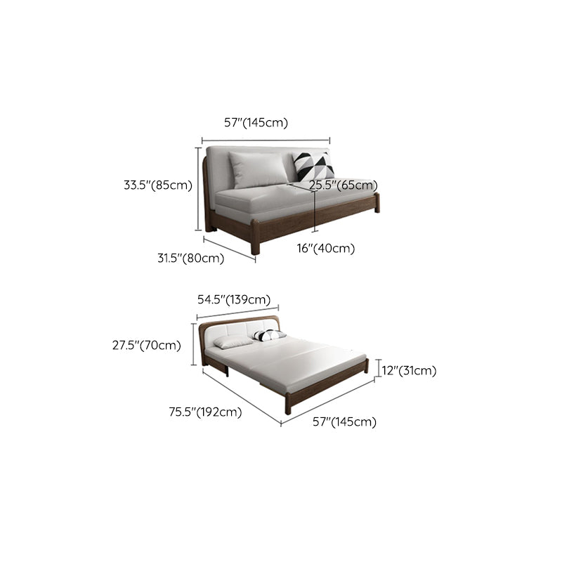 Pillow Included Sofa Futon Armless Futon Sofa Bed with Storage