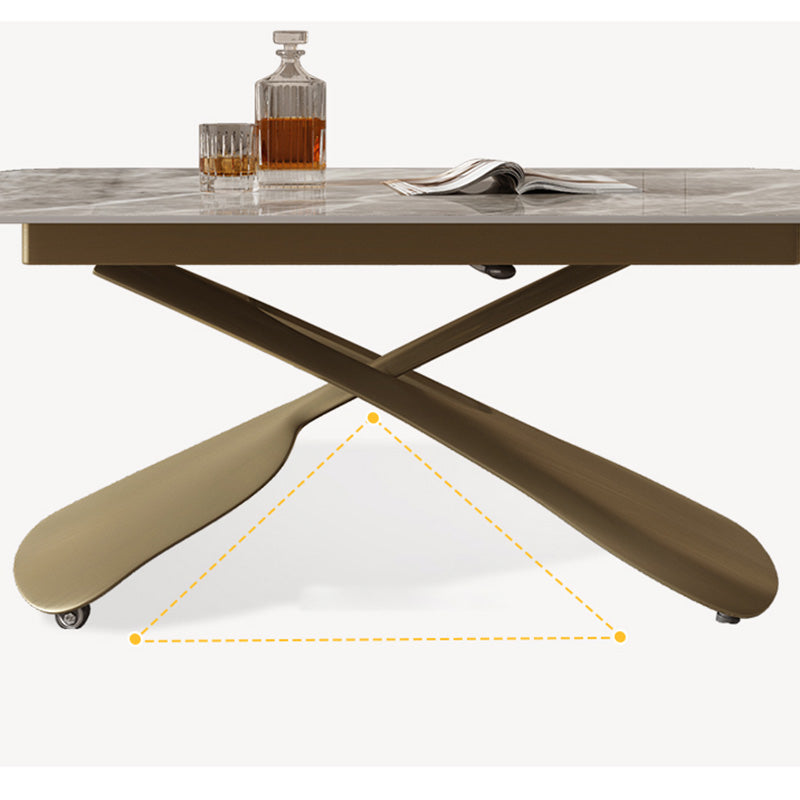 No Distressing Slate Coffee Table Rectangle Cocktail Table for Bedroom