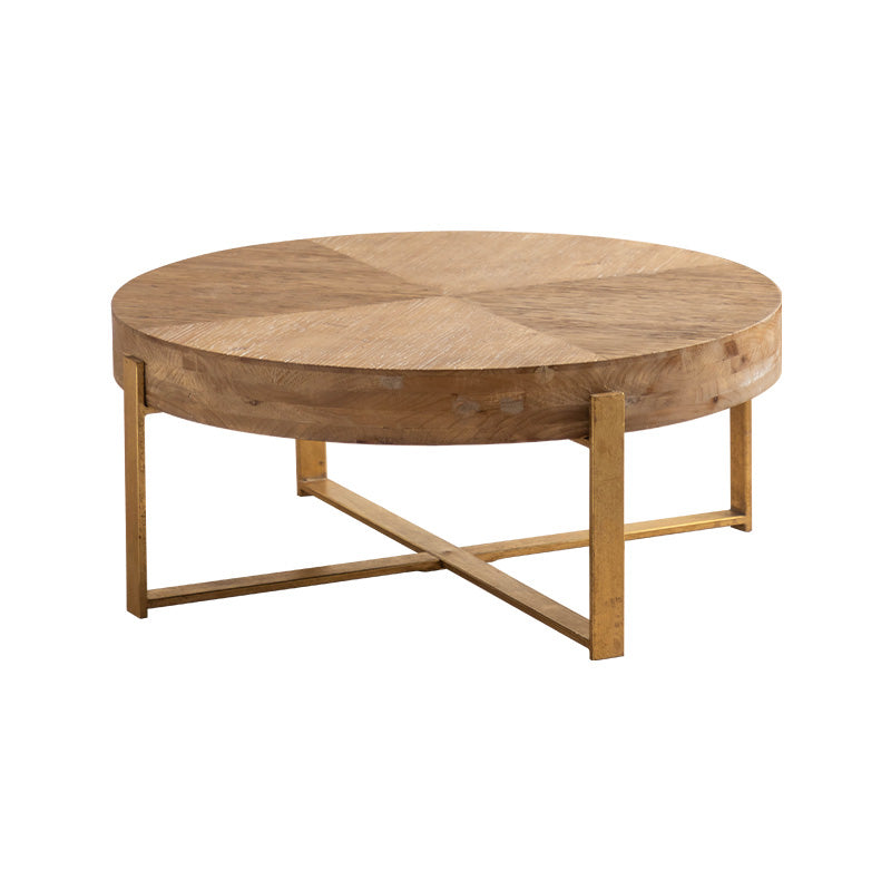 Solid Wood Coffee Table Block Natural Color Coffee Table for Living Room
