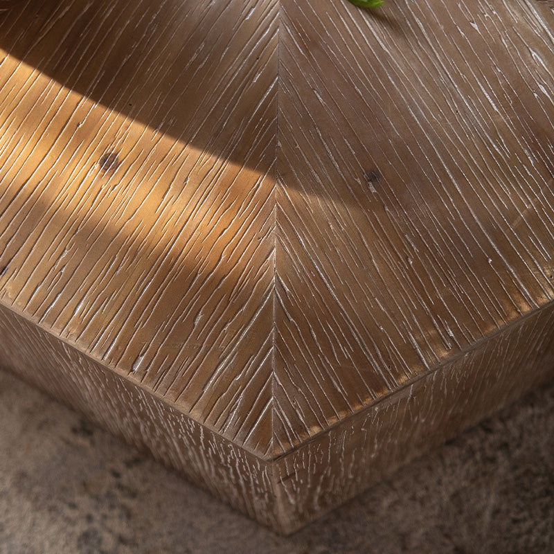 Solid Wood Coffee Table Block Natural Color Coffee Table for Living Room