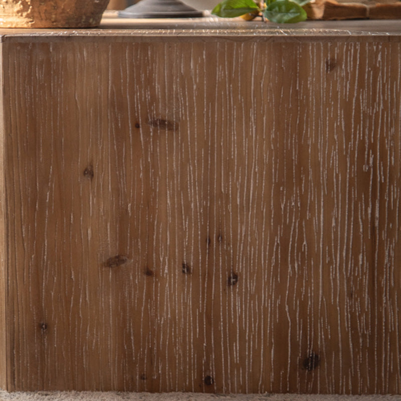 Solid Wood Coffee Table Block Natural Color Coffee Table for Living Room