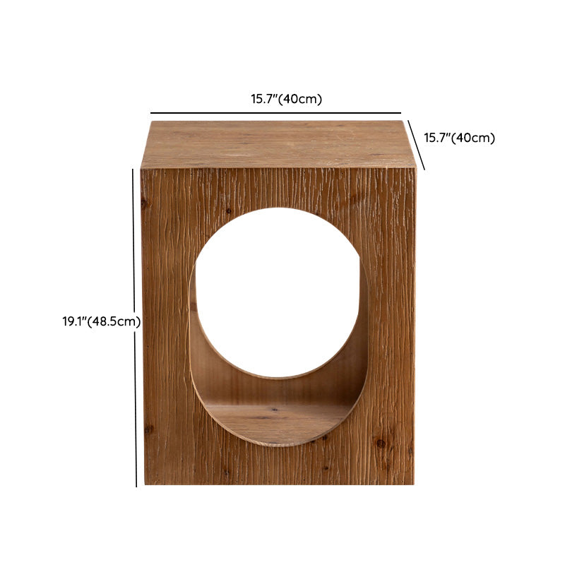 Solid Wood Coffee Table Block Natural Color Coffee Table for Living Room