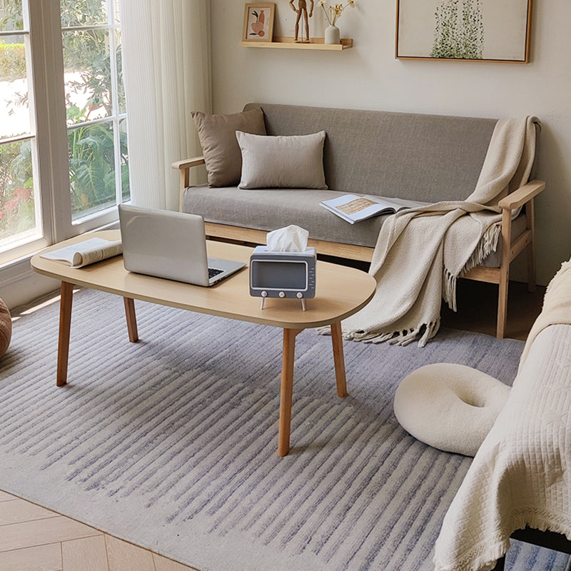 17"H Contemporary Side Table Solid Wooden Oak Accent Side Table