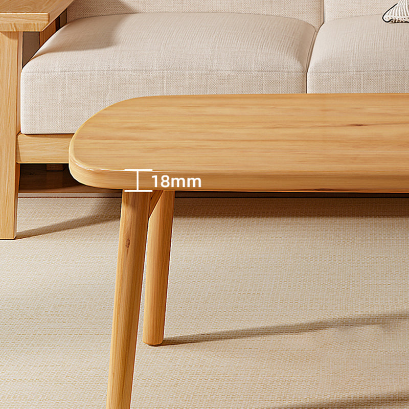 17"H Contemporary Side Table Solid Wooden Oak Accent Side Table