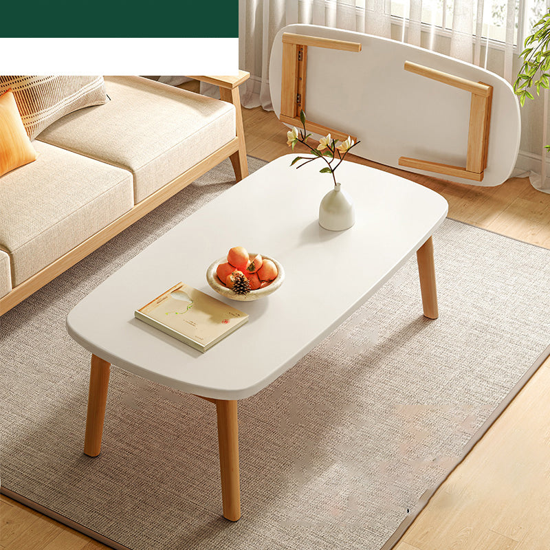 17"H Contemporary Side Table Solid Wooden Oak Accent Side Table