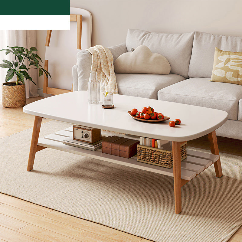 17"H Contemporary Side Table Solid Wooden Oak Accent Side Table