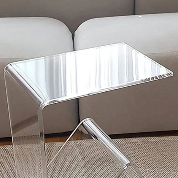 Plastic Abstract End Table Rectangular Corner Table for Living Room
