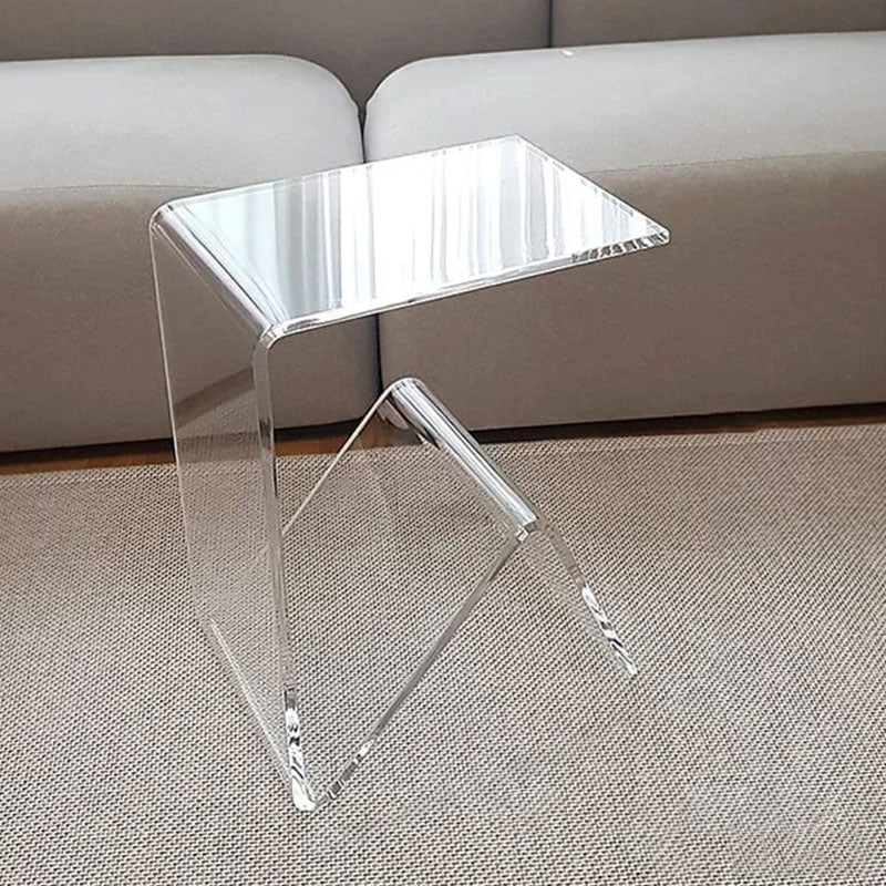 Plastic Abstract End Table Rectangular Corner Table for Living Room