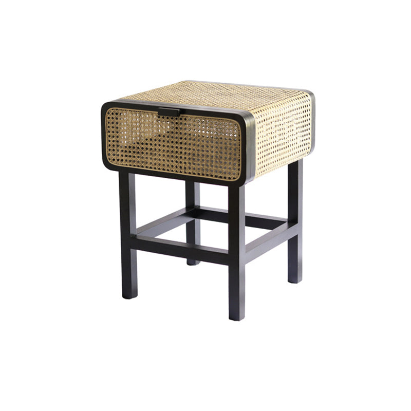 23.42-inch Wood End Table Storage Side Table for Living Room