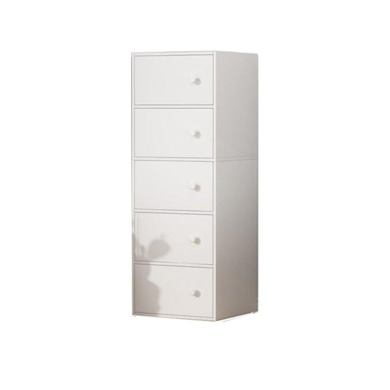 Contemporary Rectangle Storage Cabinet Manufactured Wood Accent Cabinet with Doors