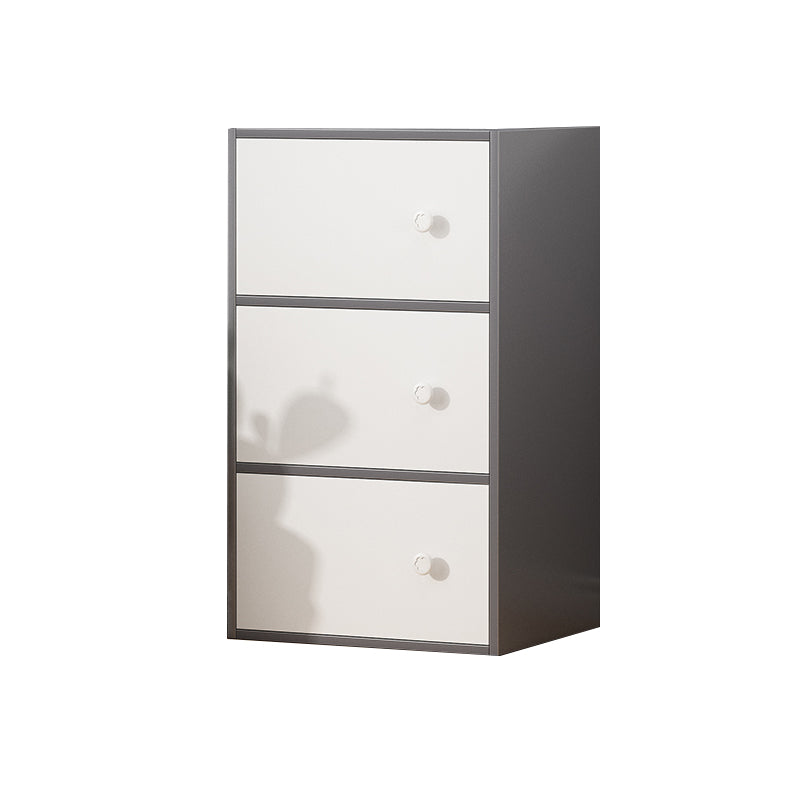 Contemporary Rectangle Storage Cabinet Manufactured Wood Accent Cabinet with Doors