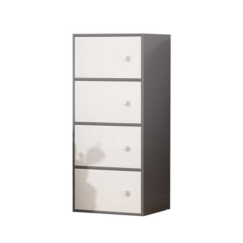 Contemporary Rectangle Storage Cabinet Manufactured Wood Accent Cabinet with Doors