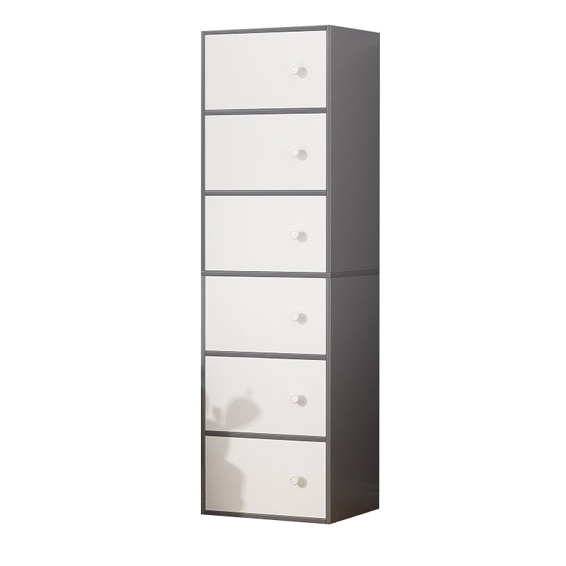 Contemporary Rectangle Storage Cabinet Manufactured Wood Accent Cabinet with Doors