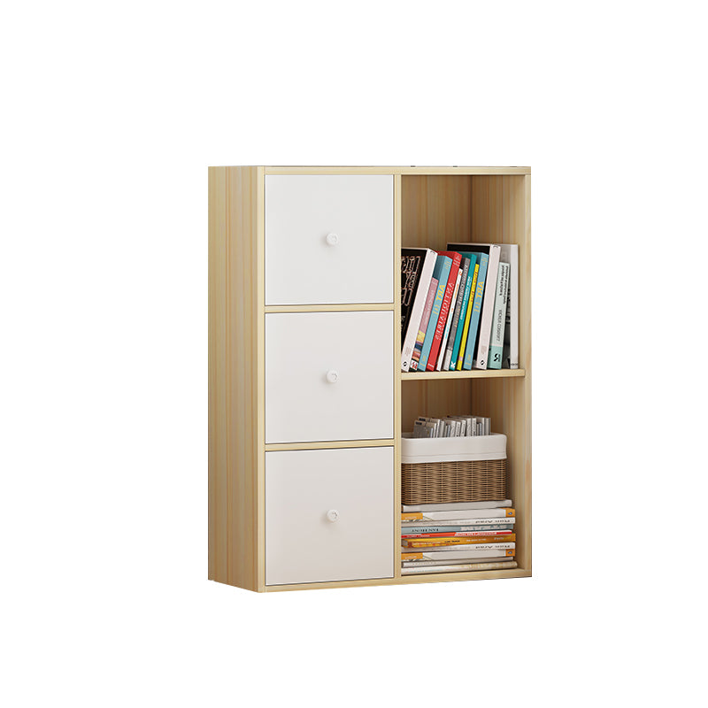 Contemporary Rectangle Storage Cabinet Manufactured Wood Accent Cabinet with Doors